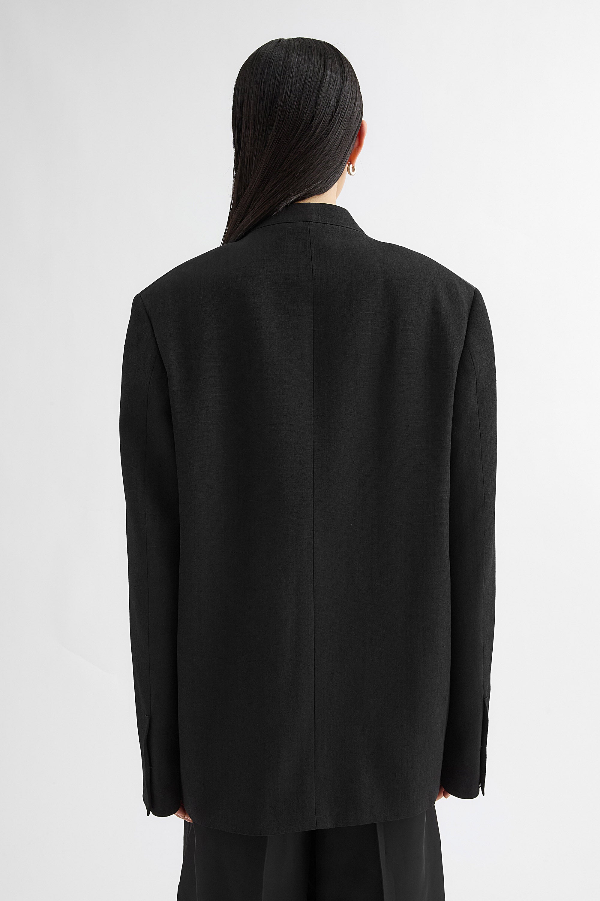 jil sander silk blend tailored jacket for women