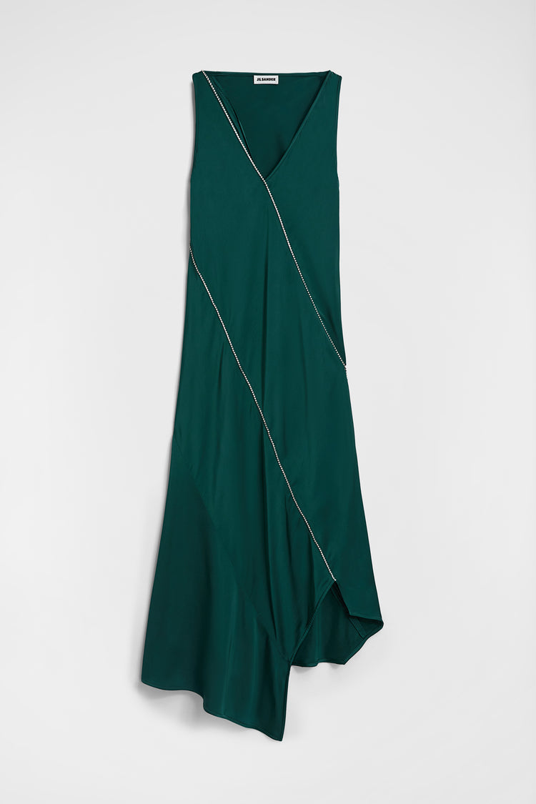 jil sander v-neck dress with crystals for women