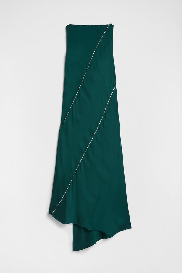 jil sander v-neck dress with crystals for women