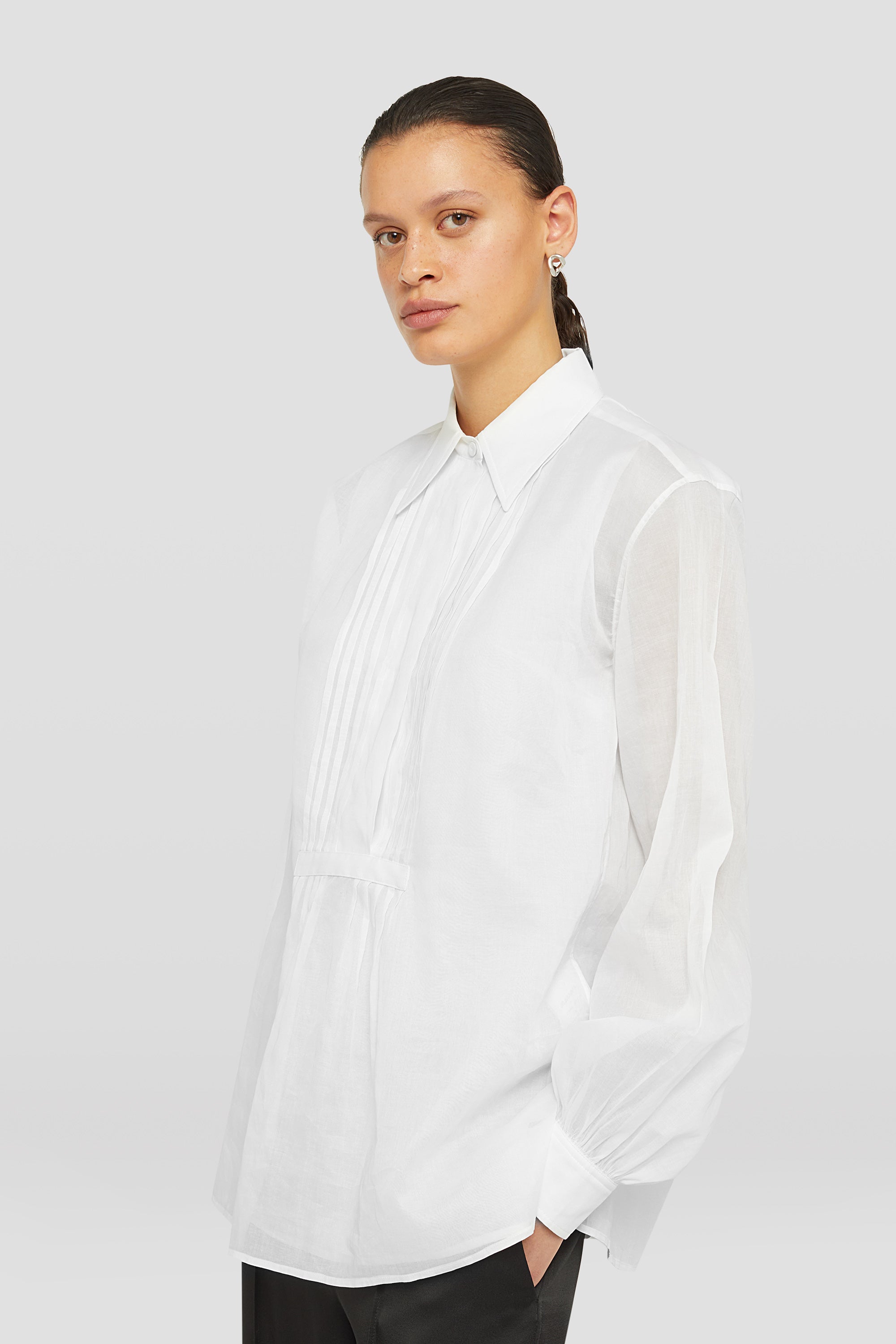 jil sander pleated shirt for women