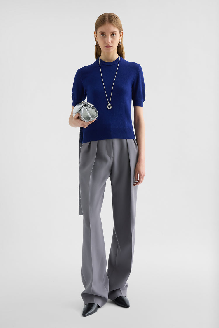 jil sander lightweight wool knit t-shirt for women