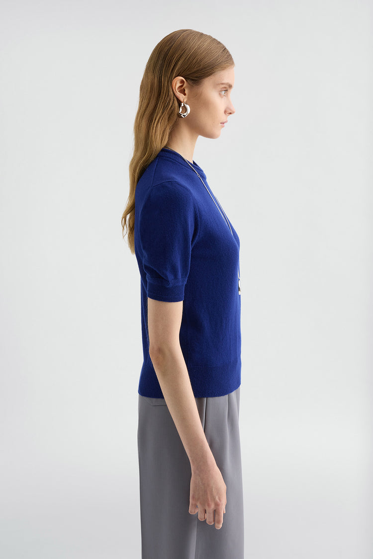 jil sander lightweight wool knit t-shirt for women