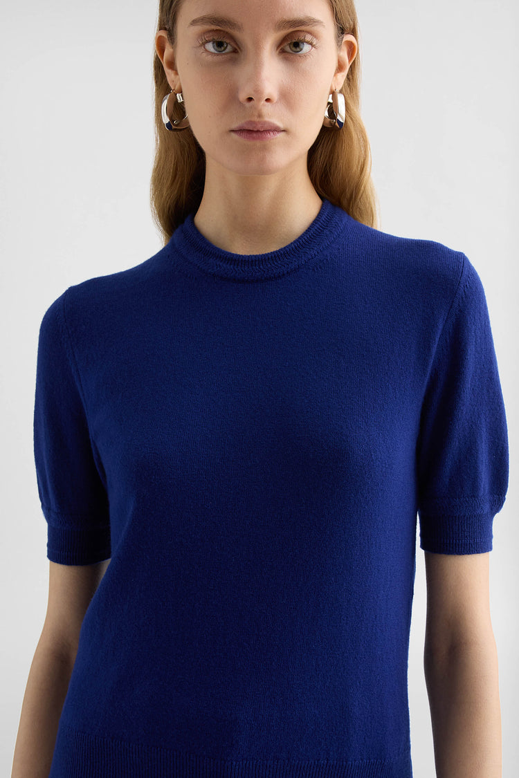 jil sander lightweight wool knit t-shirt for women