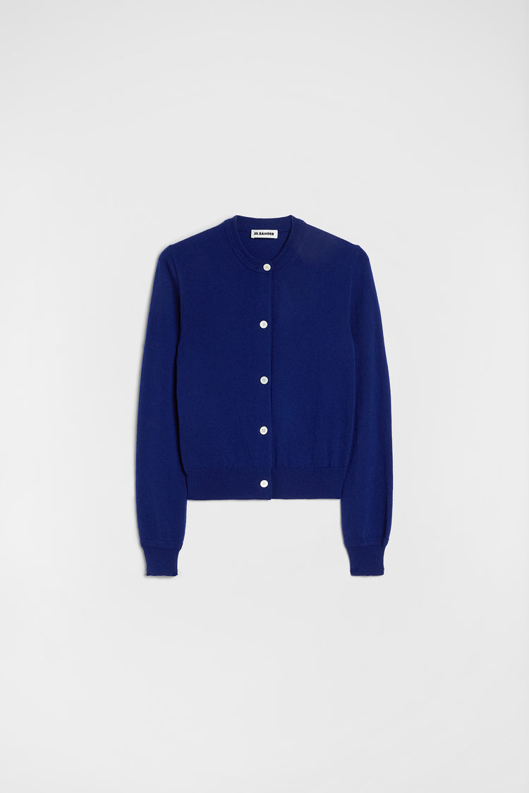 jil sander lightweight wool crew-neck cardigan for women