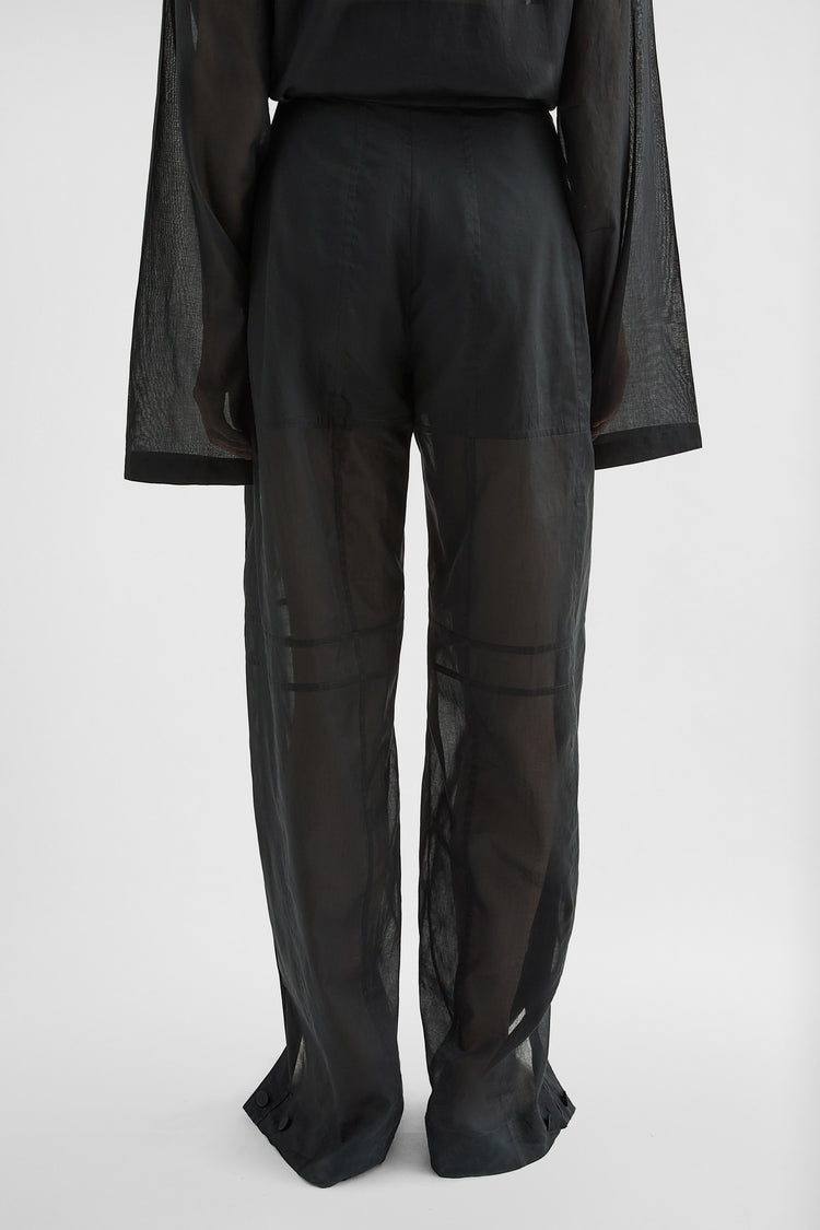 jil sander cotton muslin trousers for women