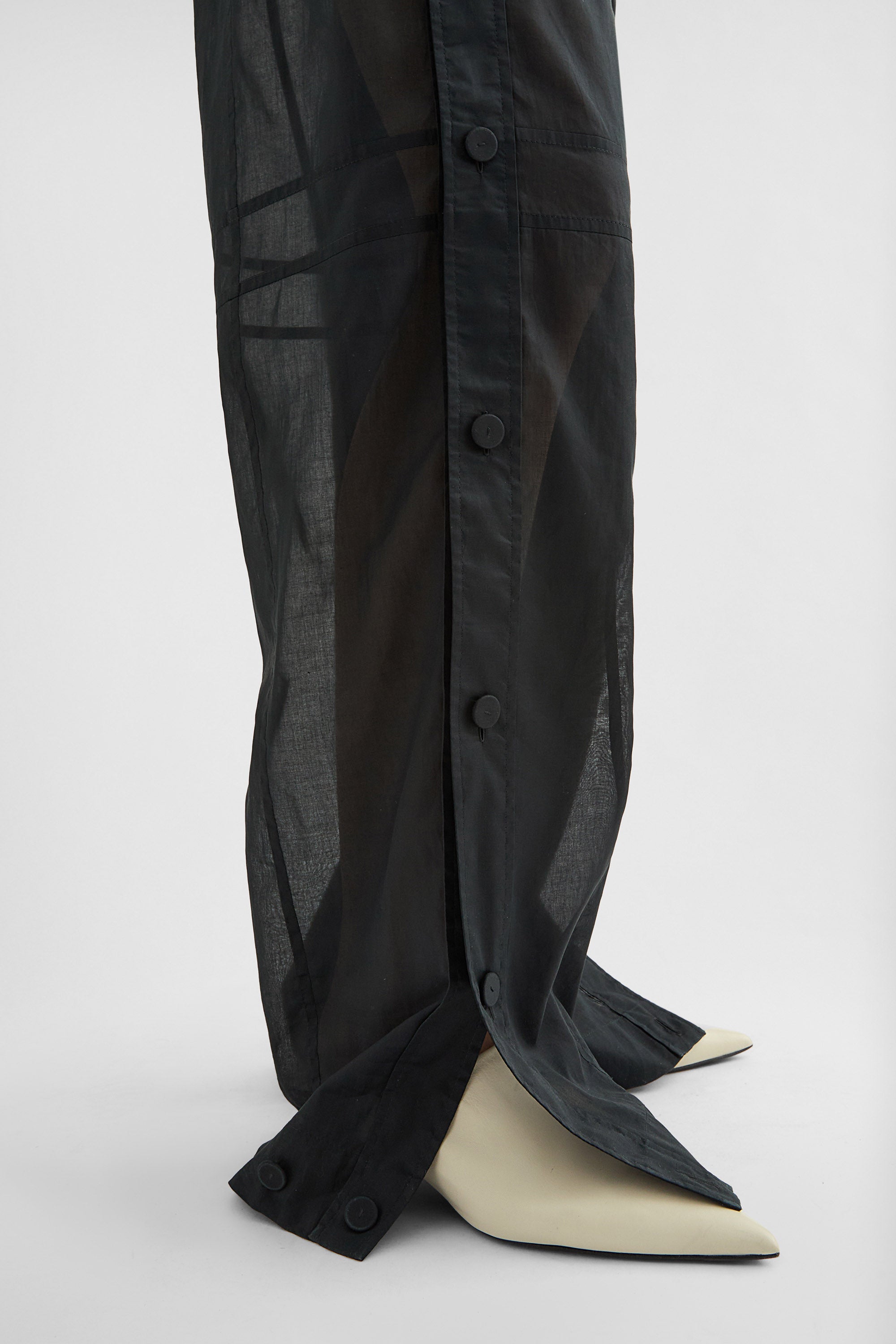 jil sander cotton muslin trousers for women