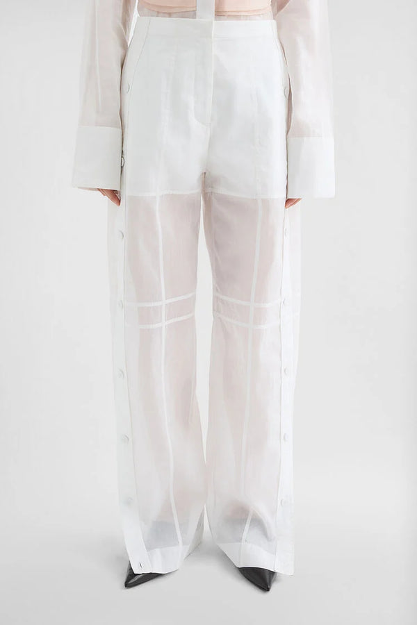 jil sander cotton muslin trousers for women