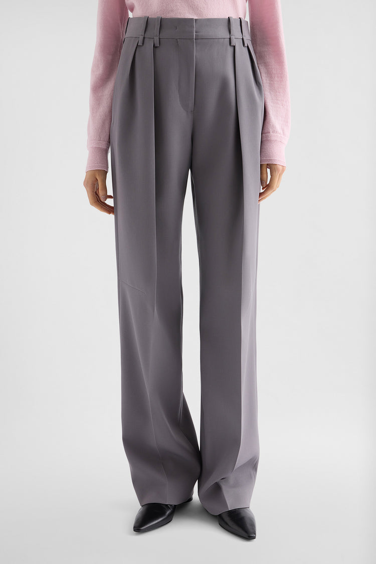 jil sander wool gabardine trousers for women