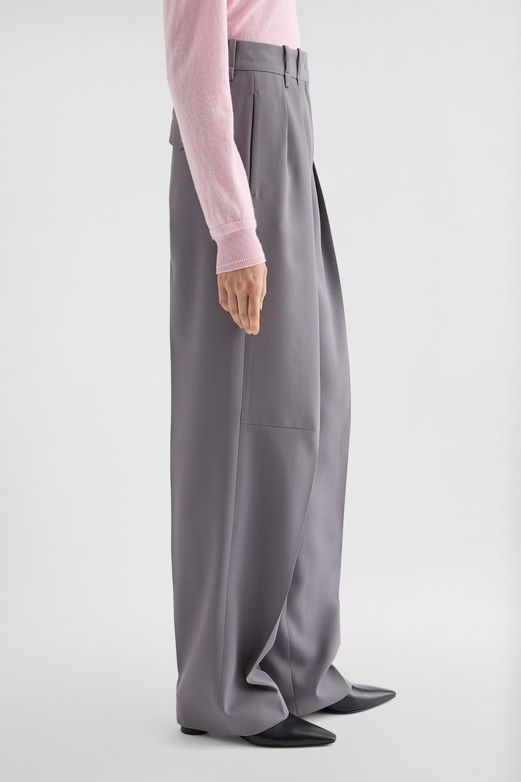 jil sander wool gabardine trousers for women