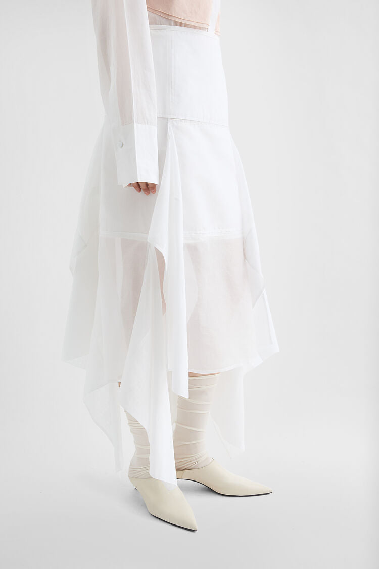 Cotton Muslin Panelled Skirt