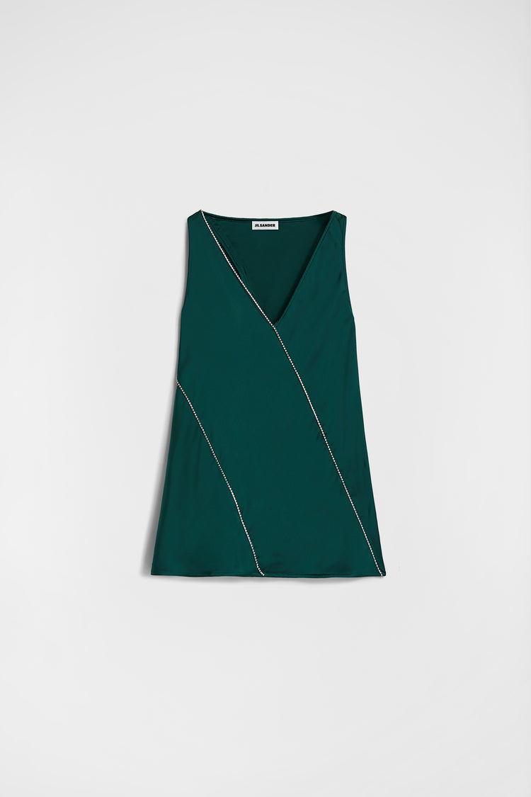 jil sander v-neck top with crystals for women