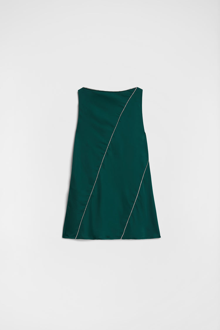 jil sander v-neck top with crystals for women