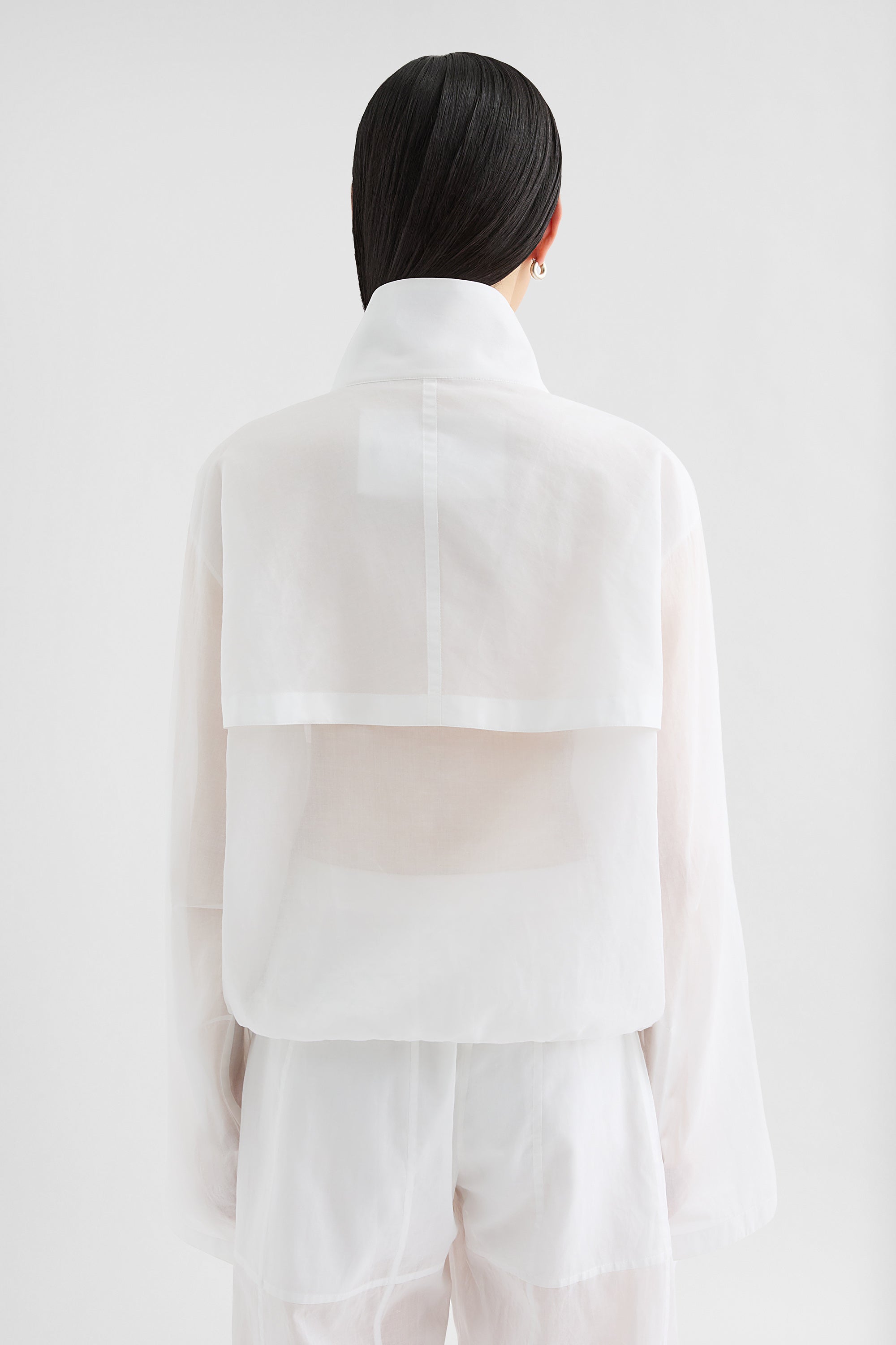 jil sander cotton muslin blouson for women