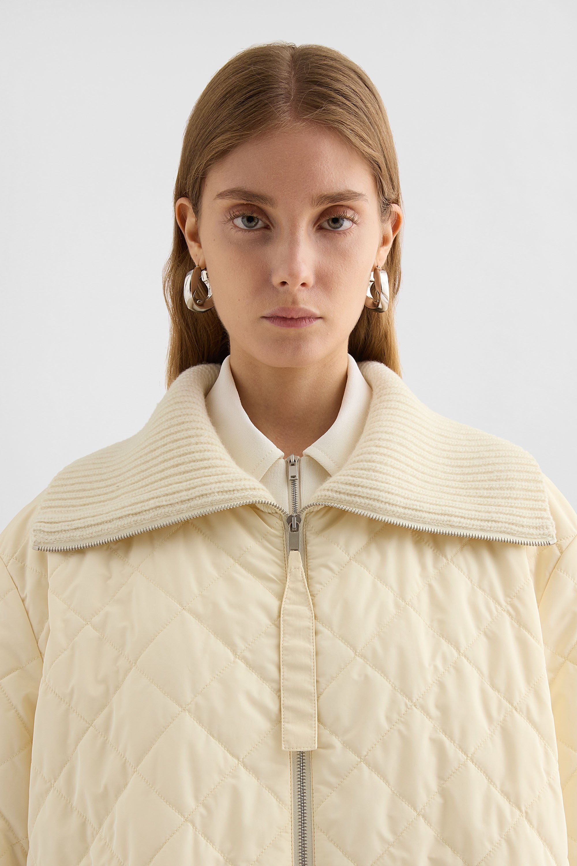 jil sander taffeta quilted down coat for women