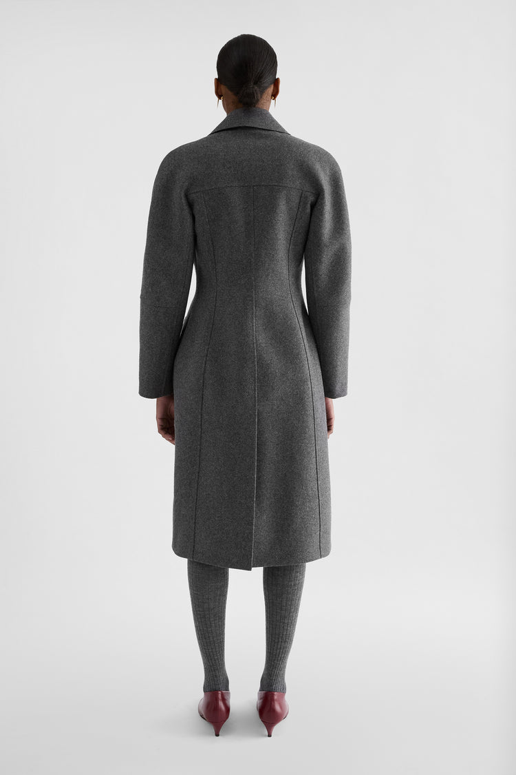 jil sander melange wool coat for women