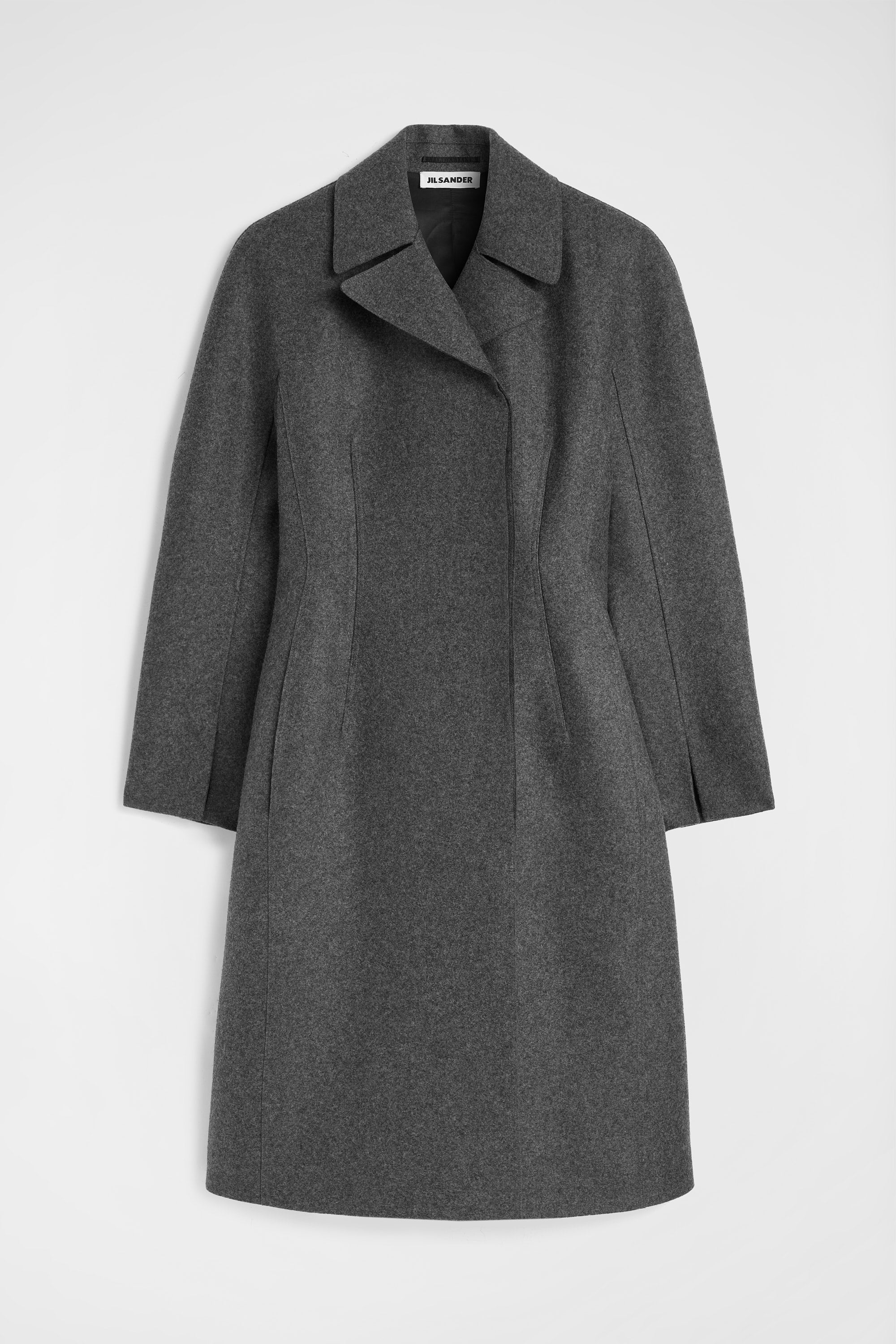 jil sander melange wool coat for women