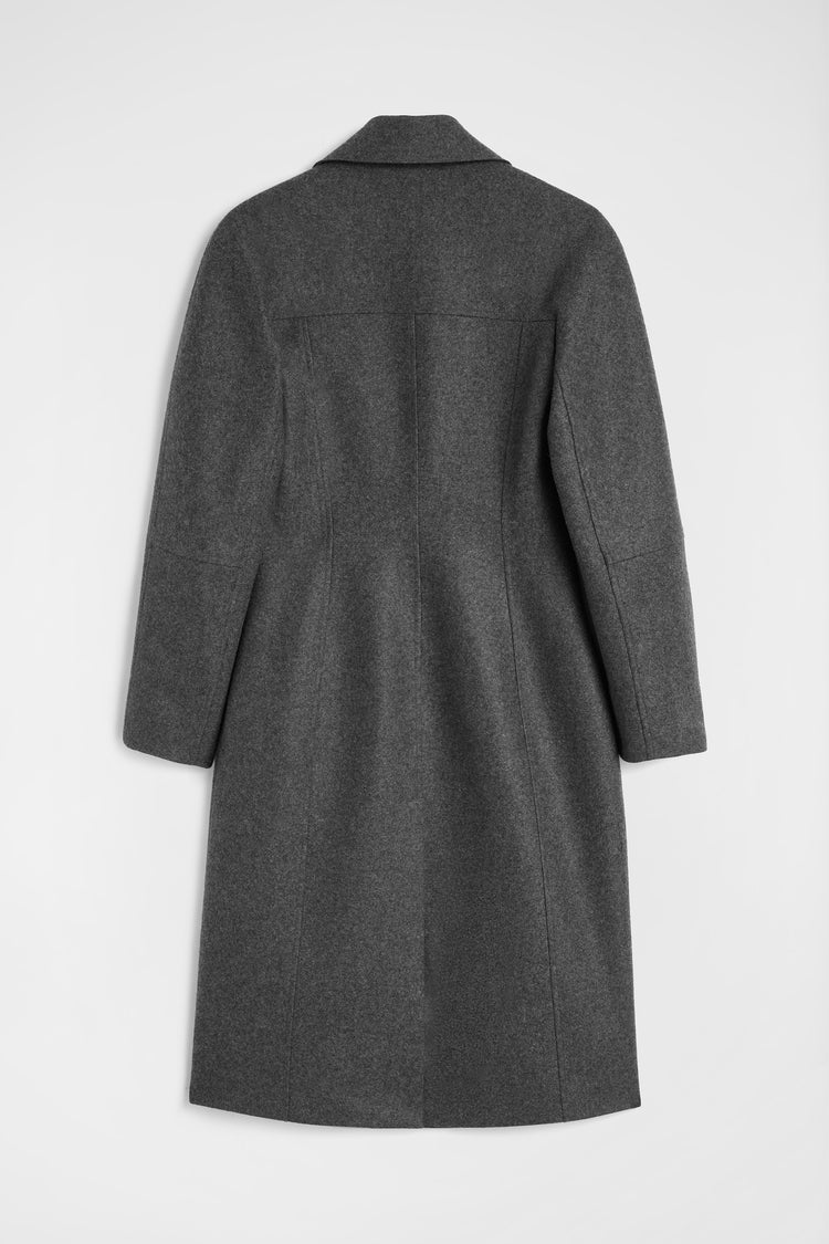 jil sander melange wool coat for women