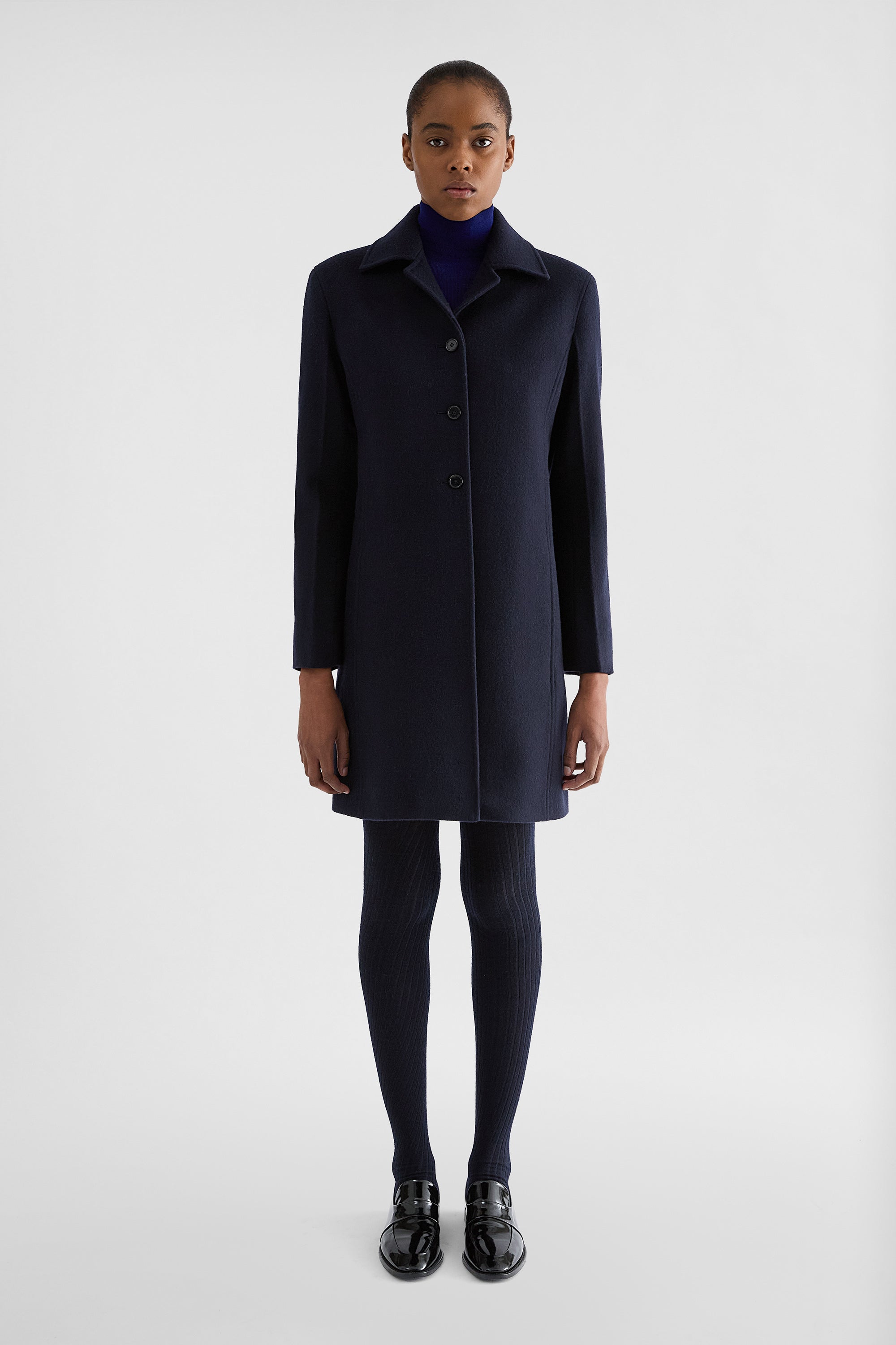 jil sander felt wool coat for women