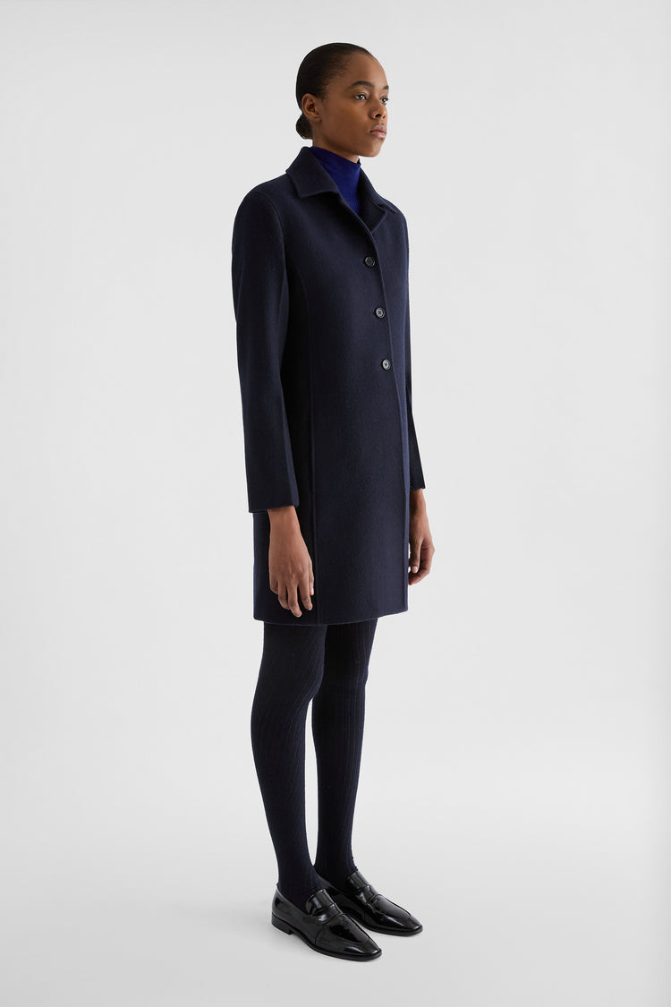 jil sander felt wool coat for women
