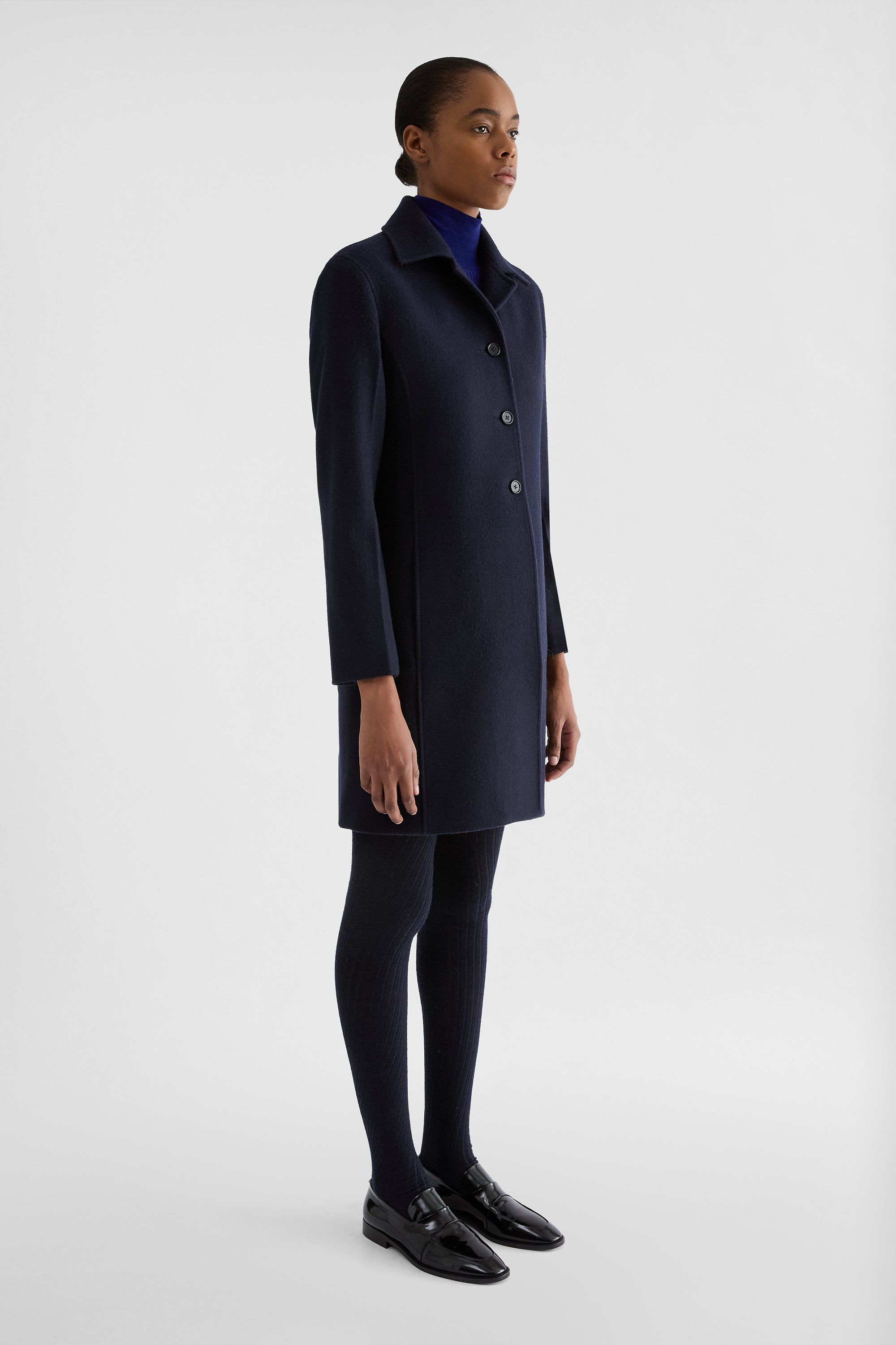 jil sander felt wool coat for women