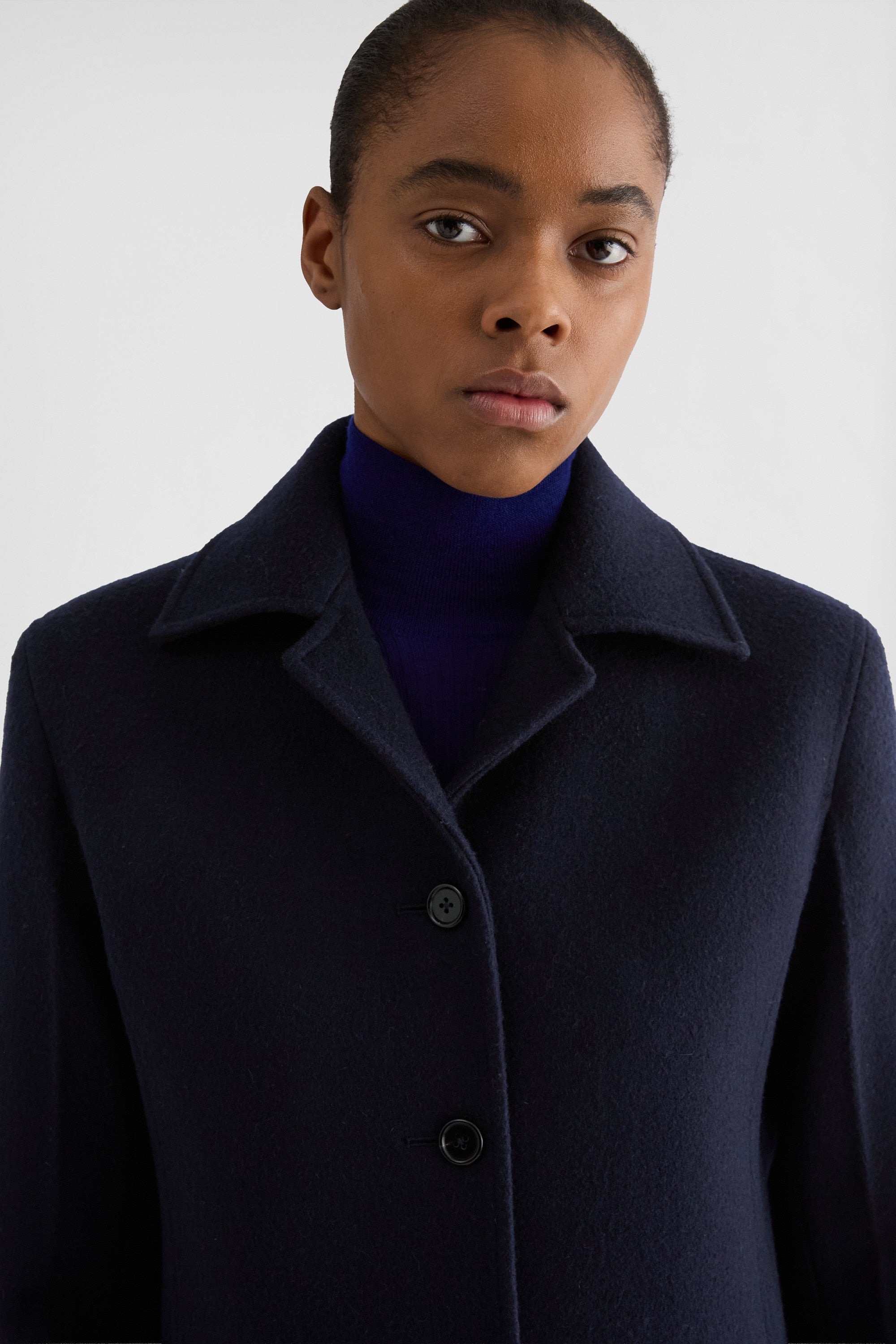 jil sander felt wool coat for women