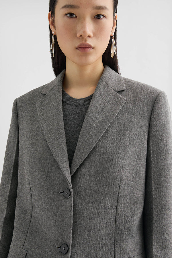 jil sander wool canvas tailored jacket for women