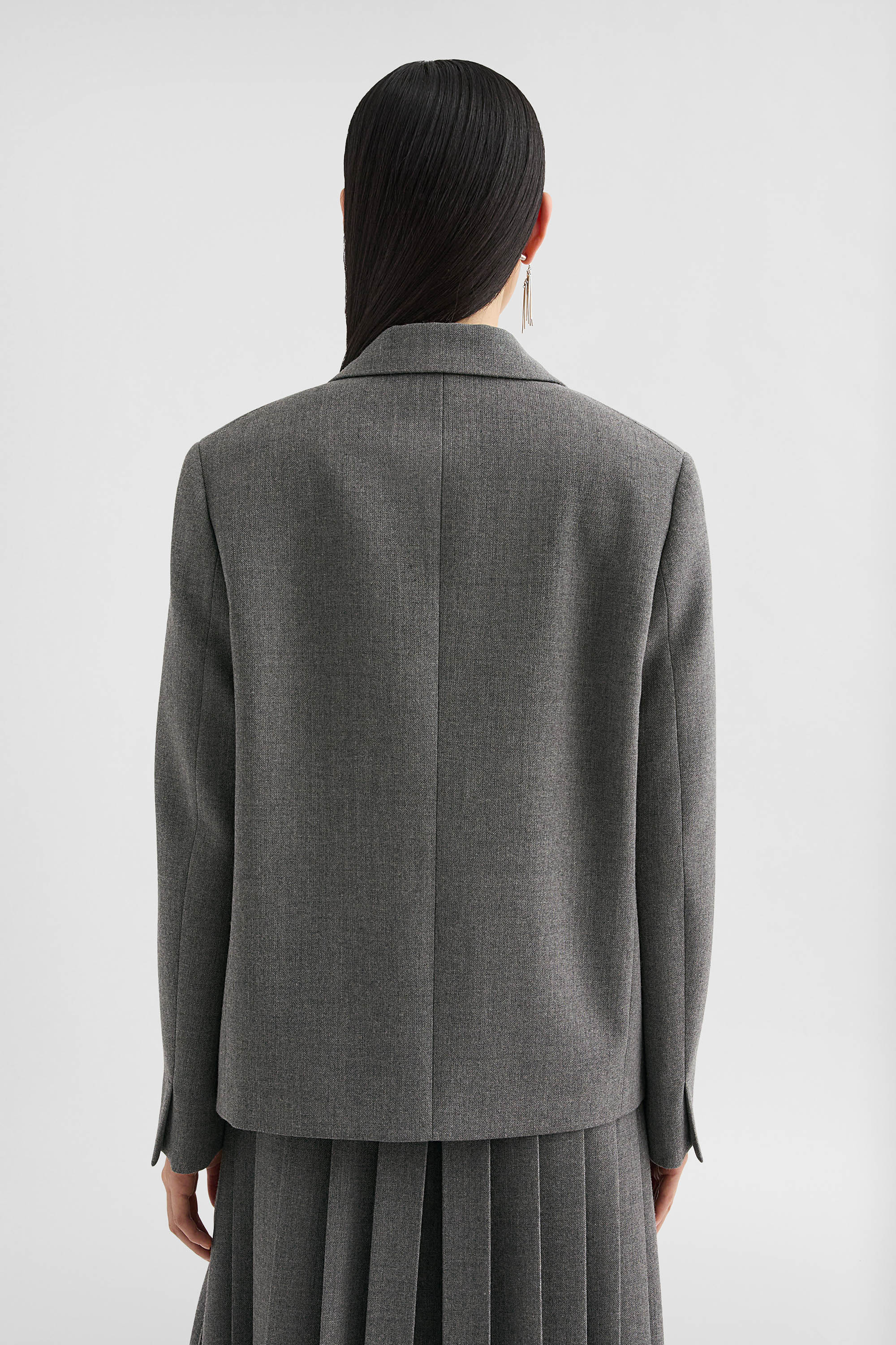 jil sander wool canvas tailored jacket for women