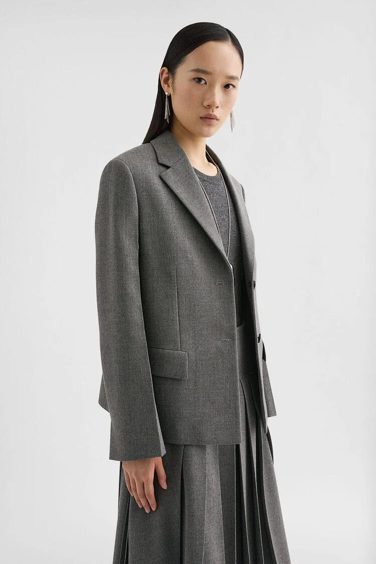 Wool Canvas Tailored Jacket