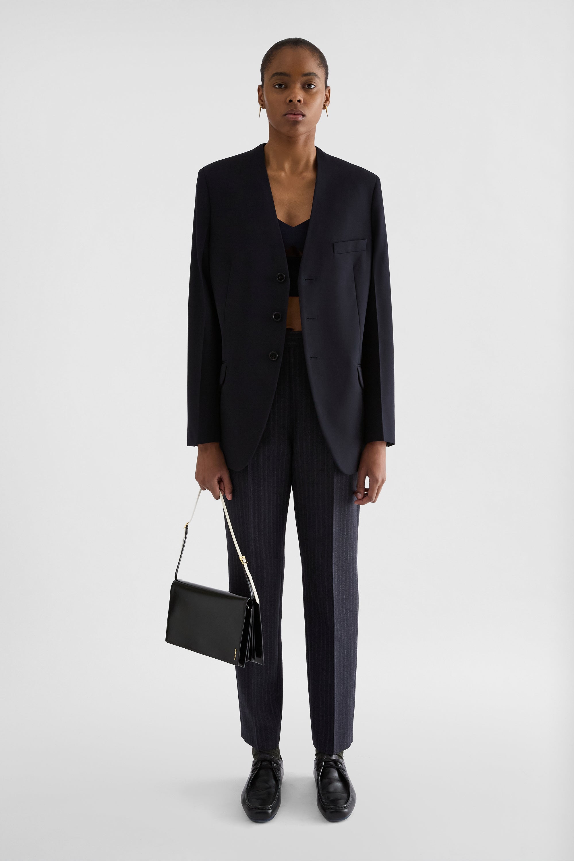جيل ساندر wool gabardine tailored jacket لـ النساء