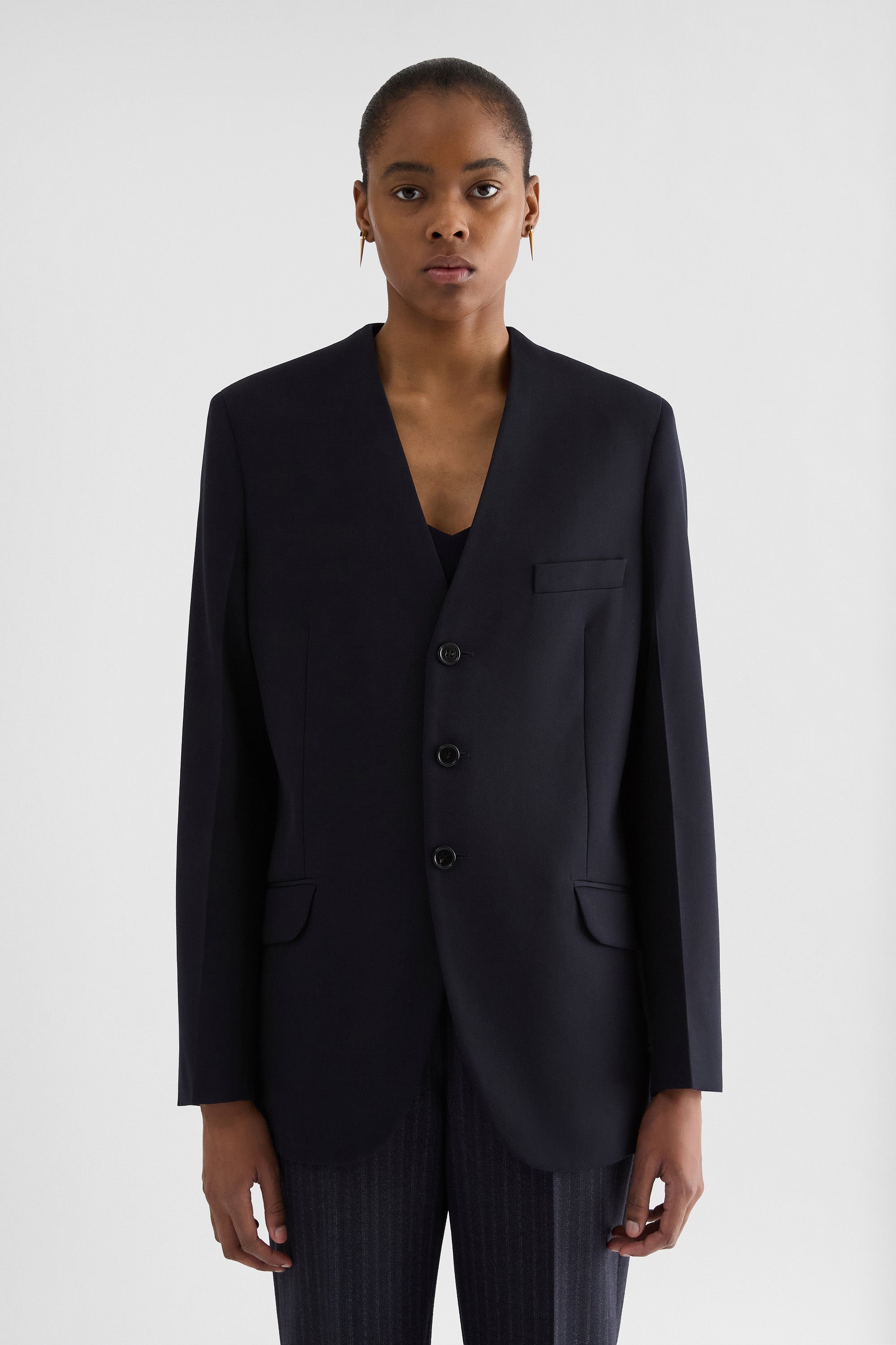 جيل ساندر wool gabardine tailored jacket لـ النساء