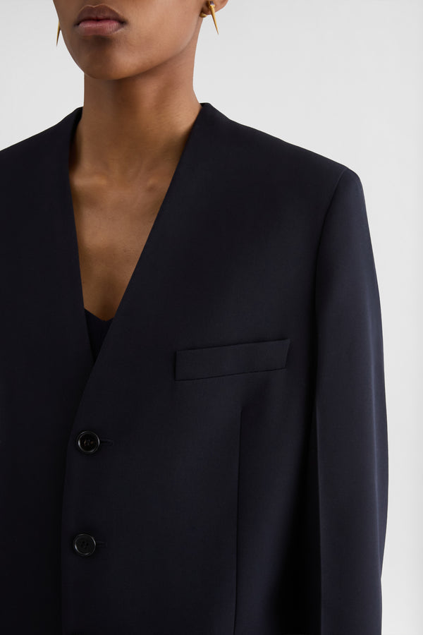 جيل ساندر wool gabardine tailored jacket لـ النساء