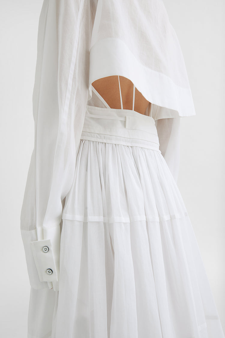 jil sander cotton muslin shirt dress for women