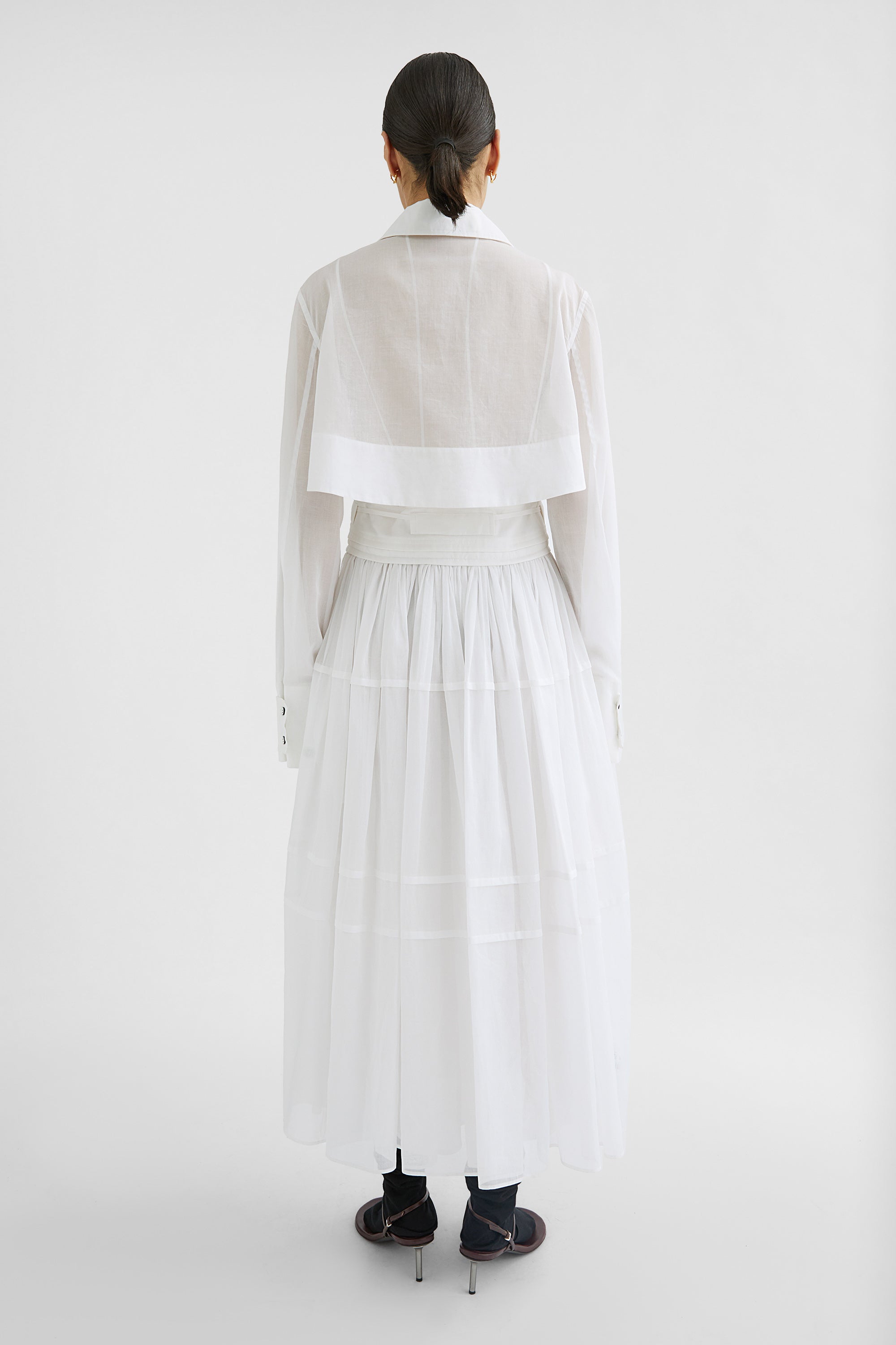 jil sander cotton muslin shirt dress for women