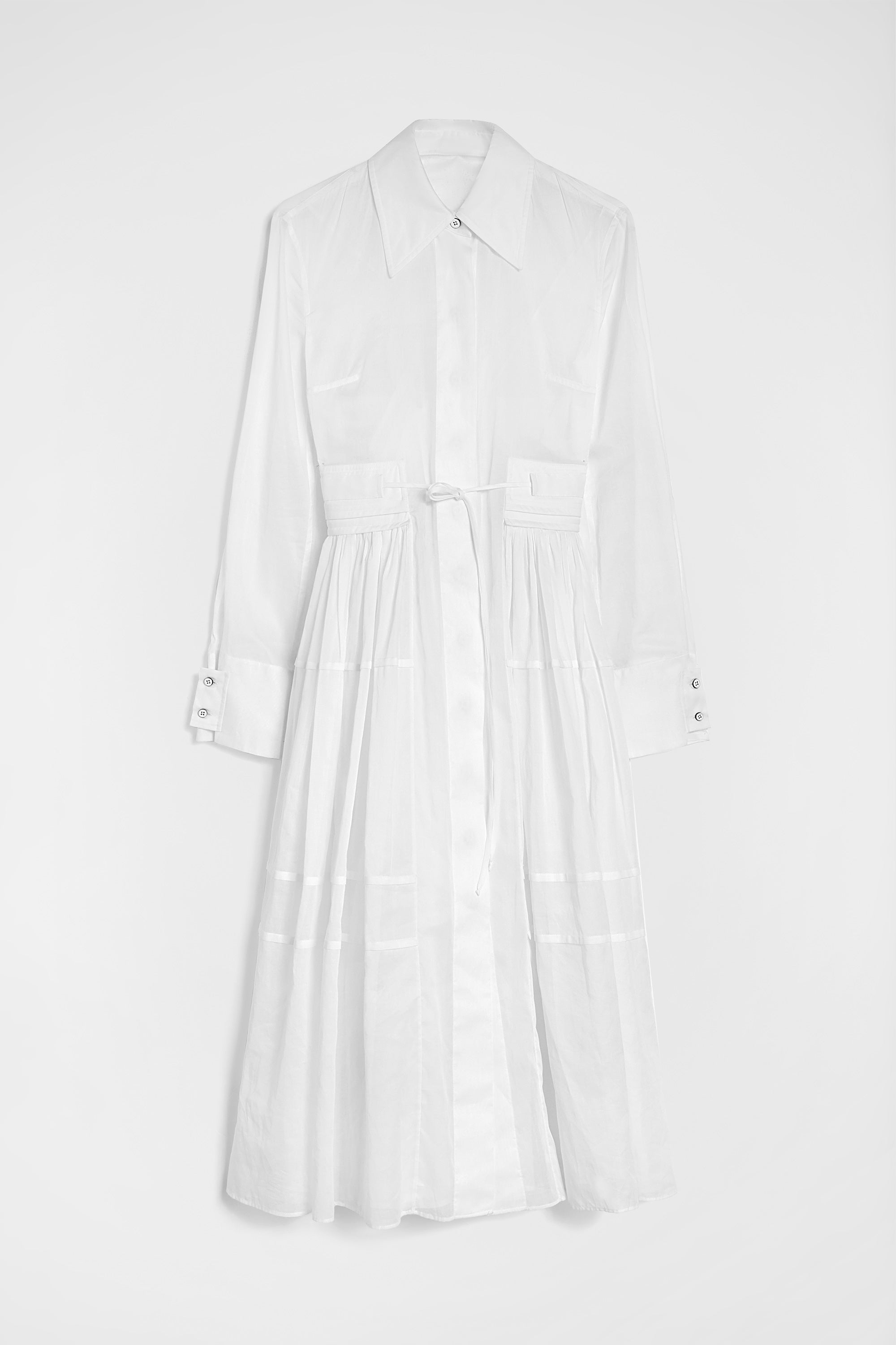 jil sander cotton muslin shirt dress for women