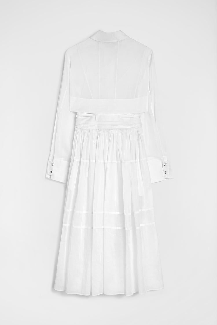 jil sander cotton muslin shirt dress for women