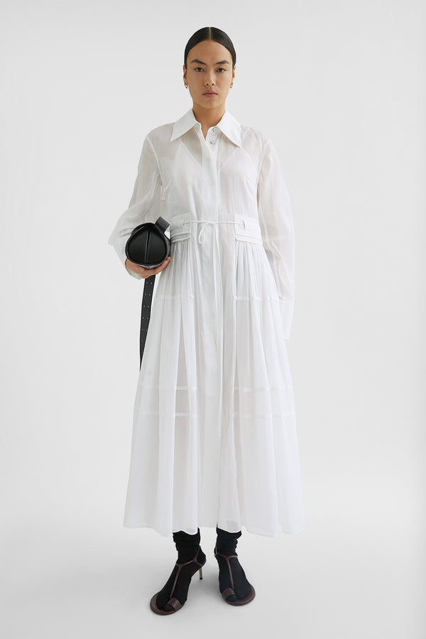 jil sander cotton muslin shirt dress for women