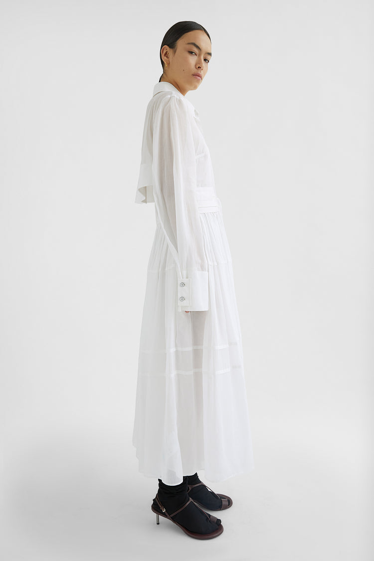 jil sander cotton muslin shirt dress for women