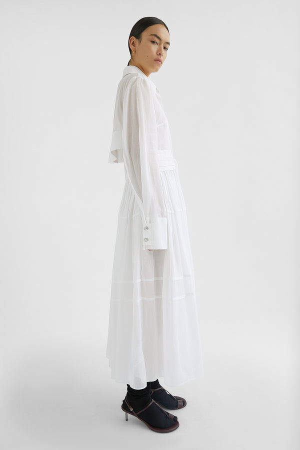 jil sander cotton muslin shirt dress for women