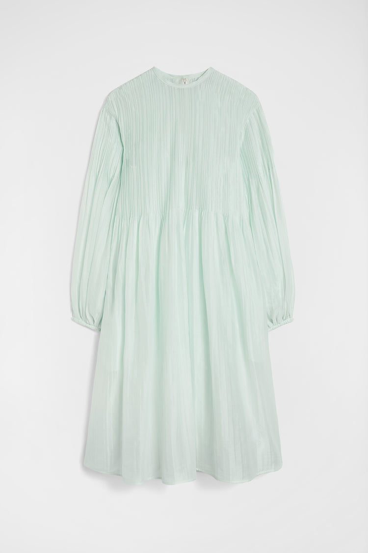 jil sander cotton muslin pleated dress for women