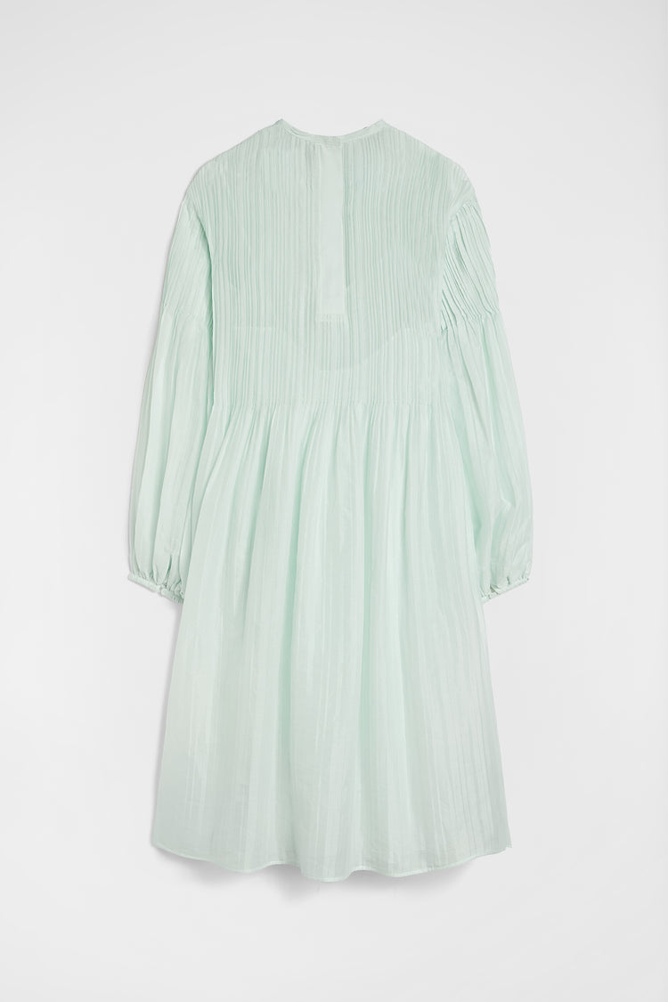 jil sander cotton muslin pleated dress for women