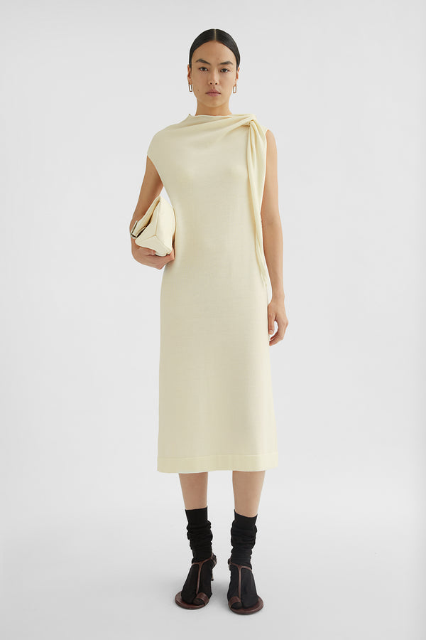 jil sander lightweight wool knit dress for women