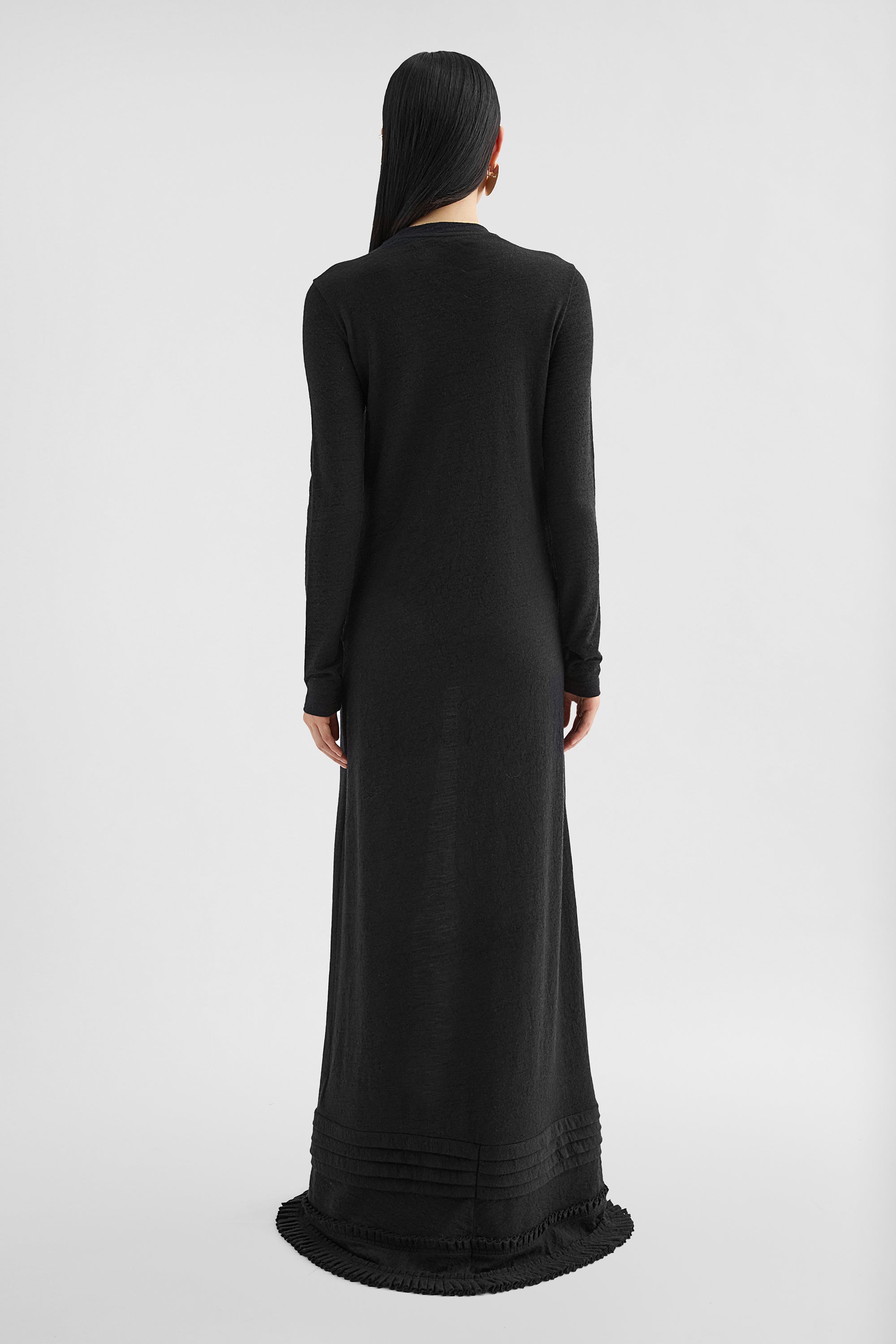 جيل ساندر فستان جيرسيه صوف بكشكش لـ النساء