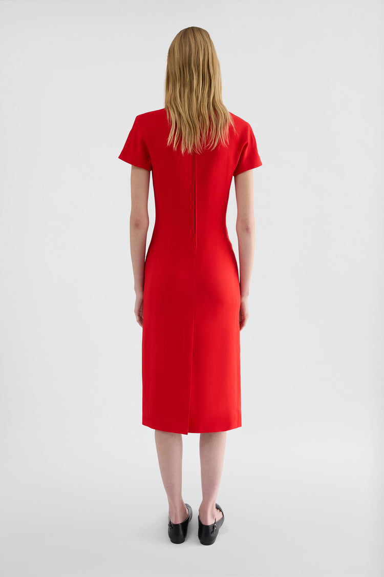 جيل ساندر cady crew-neck dress لـ النساء