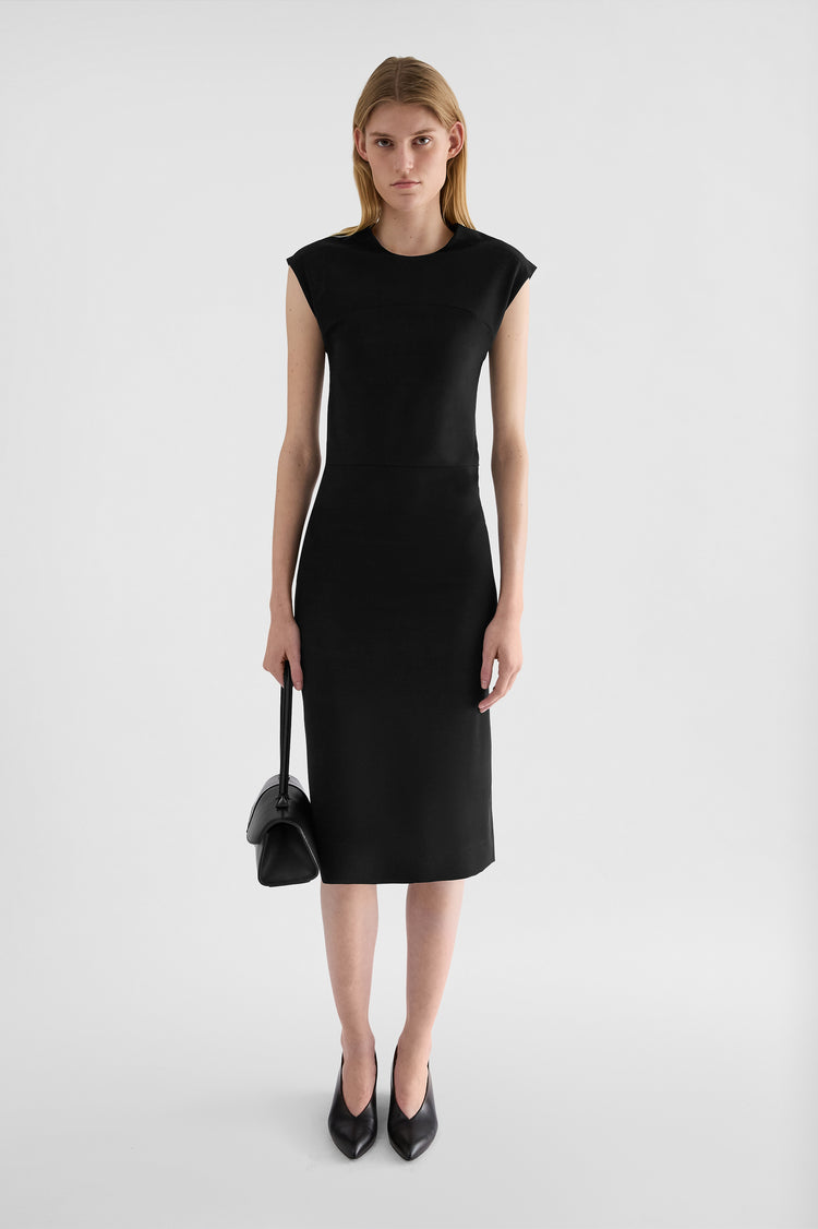 جيل ساندر lightweight viscose crew-neck dress لـ النساء
