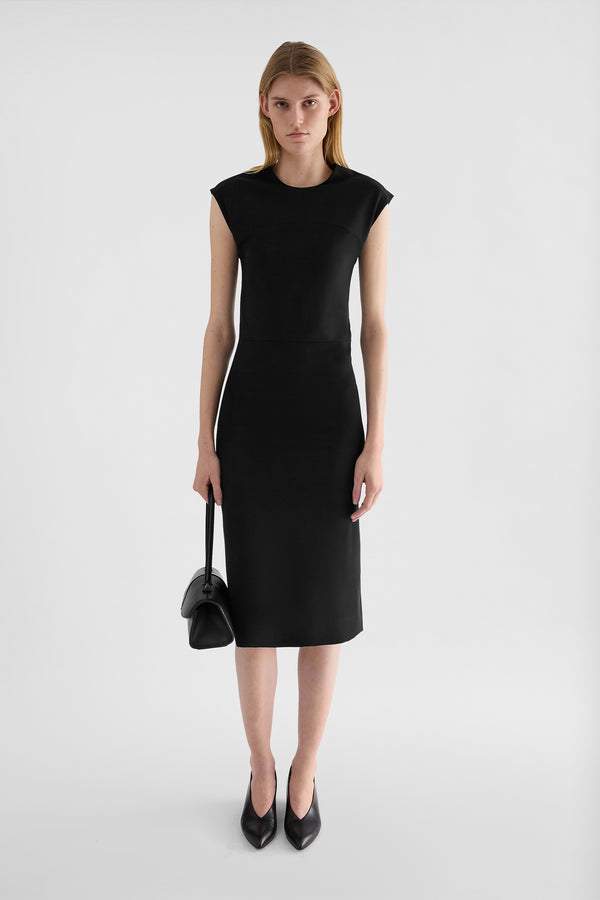 جيل ساندر lightweight viscose crew-neck dress لـ النساء