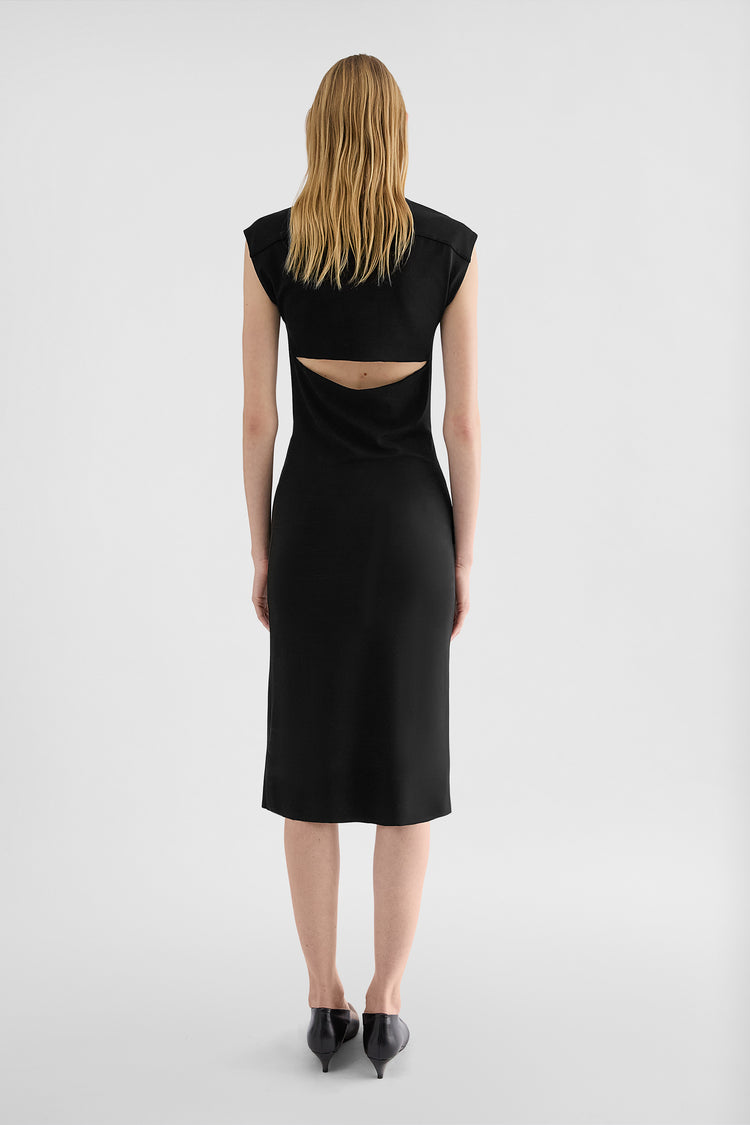 جيل ساندر lightweight viscose crew-neck dress لـ النساء
