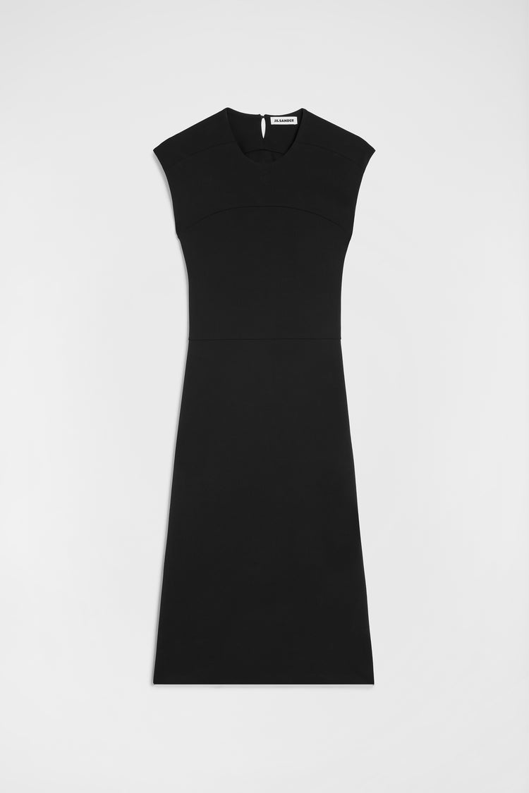 جيل ساندر lightweight viscose crew-neck dress لـ النساء