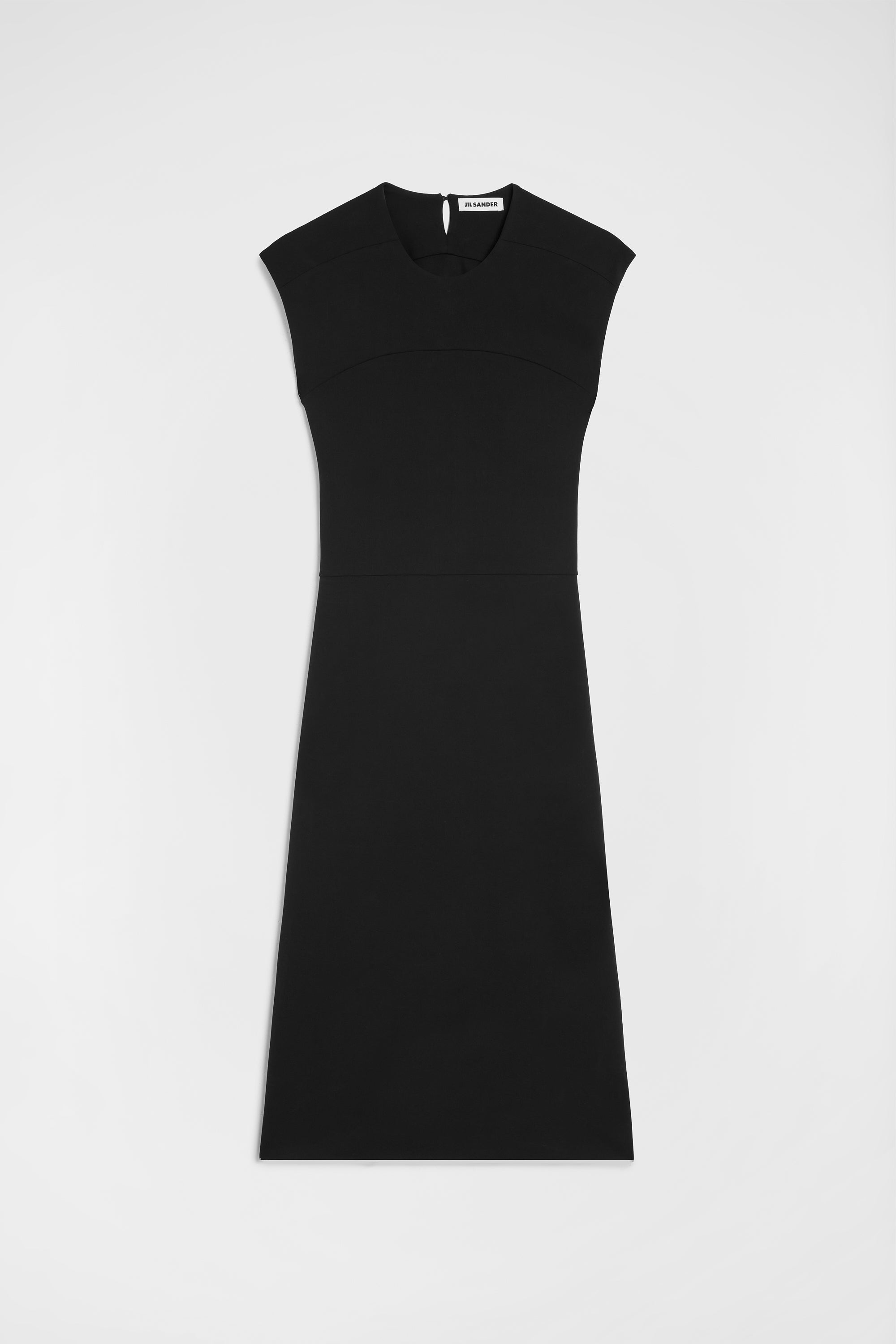 جيل ساندر lightweight viscose crew-neck dress لـ النساء