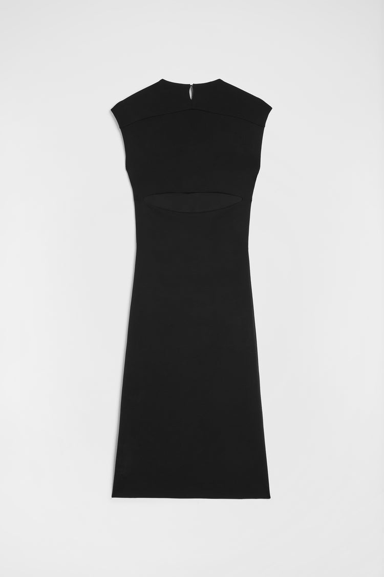 جيل ساندر lightweight viscose crew-neck dress لـ النساء