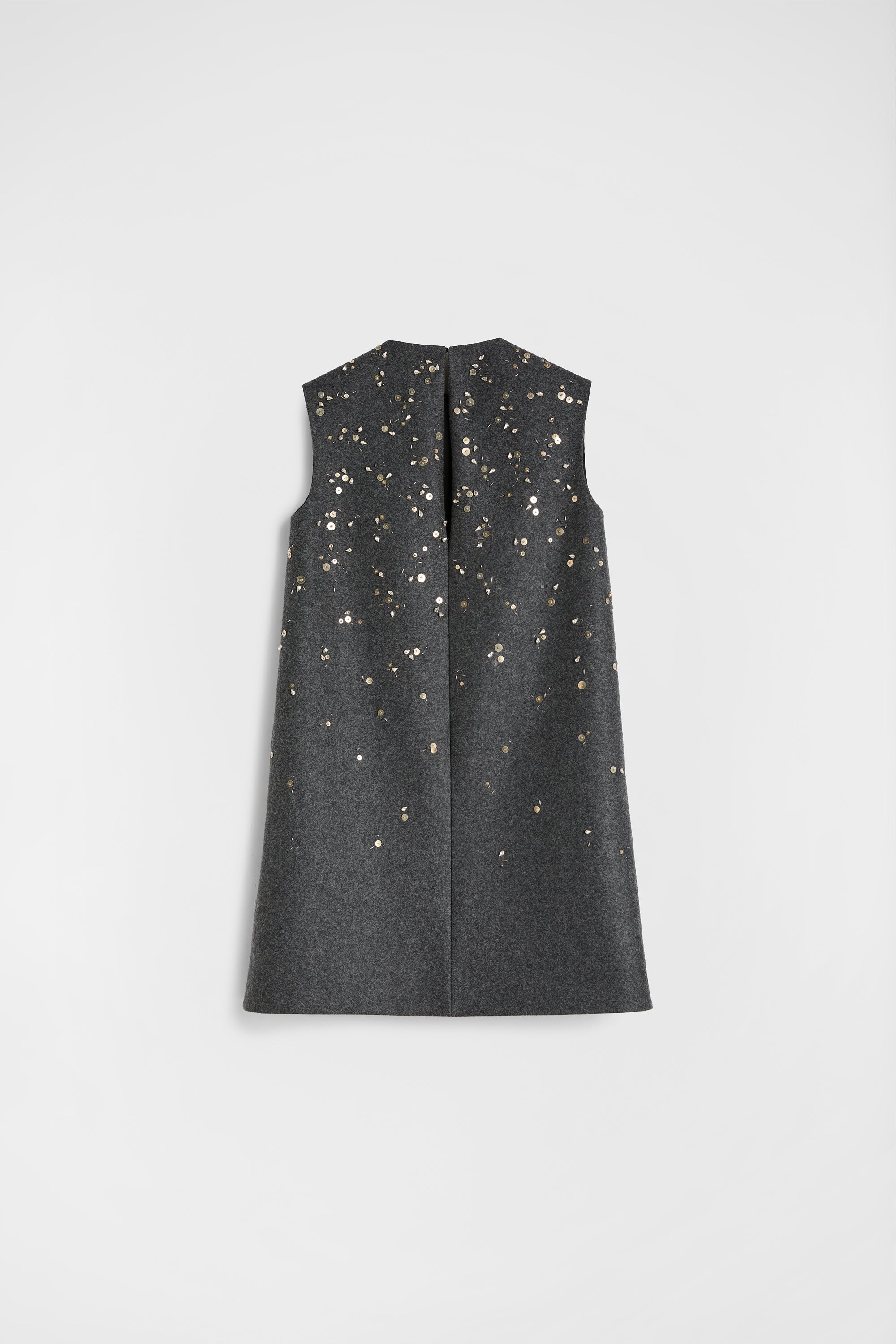 jil sander melange wool embroidered dress for women